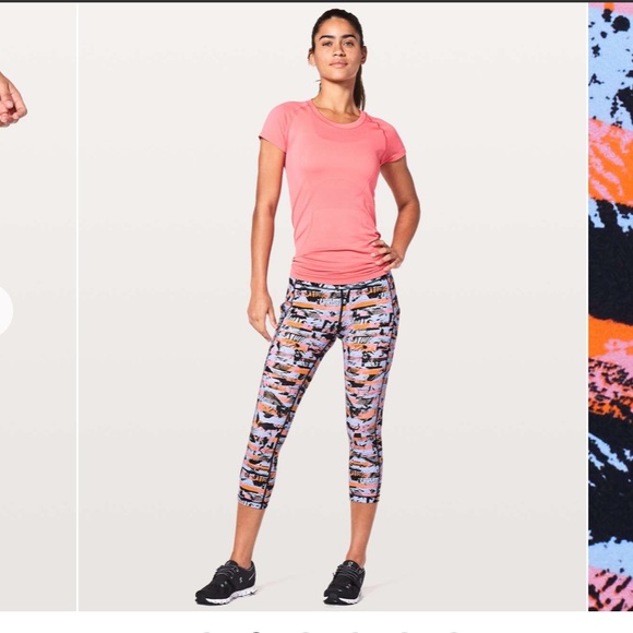 - Lululemon Speed Up Crop *21" Inversion Multi Size 4 Like New - Picture 4 of 7